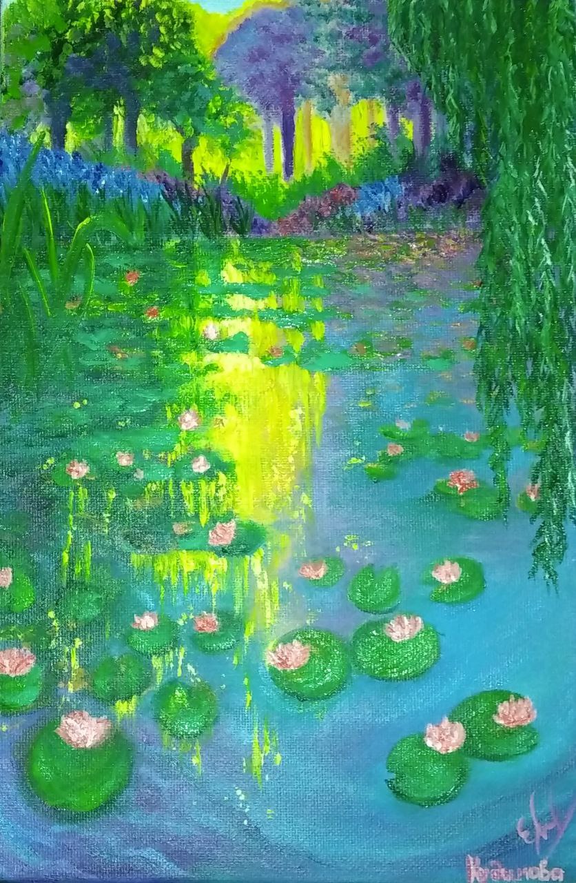 «Кувшинки» — картина маслом, Катерина Кудимова